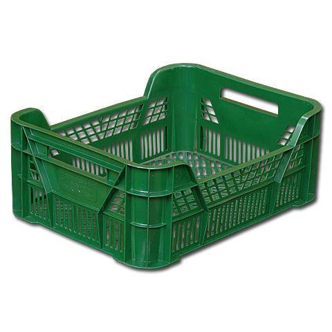 Ящик п/э для овощей и фруктов 400х300х155 зеленый