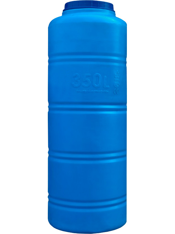 Емкость 350л. овальная, вертикальная цв. синий(синий)